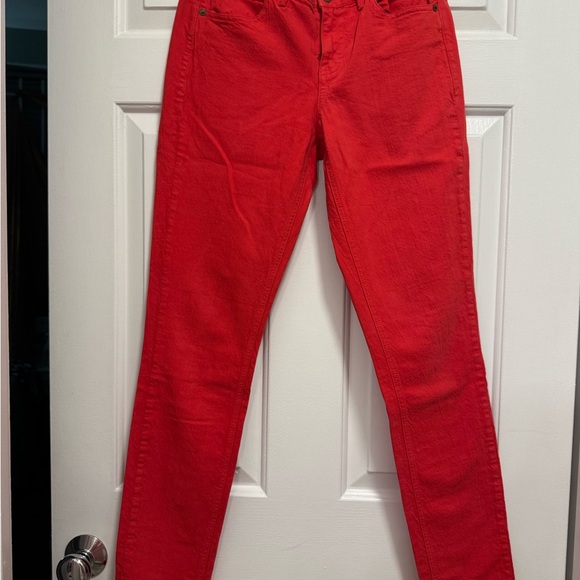 Madewell Denim - Madewell Bright Red Denim Skinny Jeans